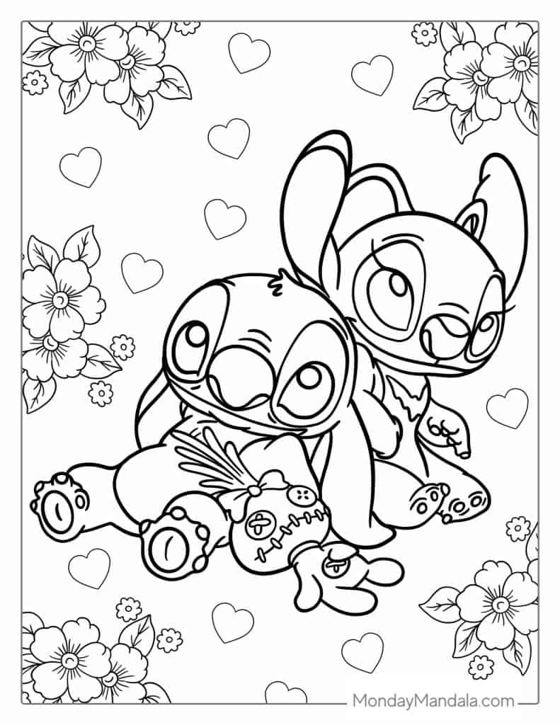 Lela And Stitch Coloring Pages