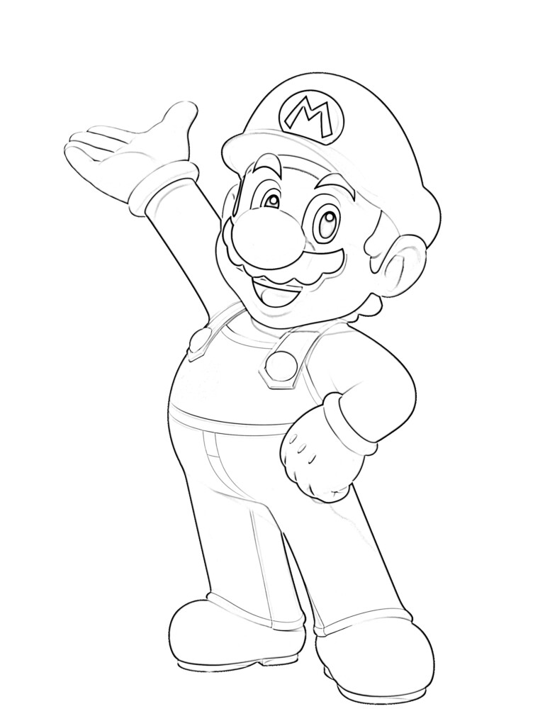 Mario Coloring Sheets Printable Printable Templates
