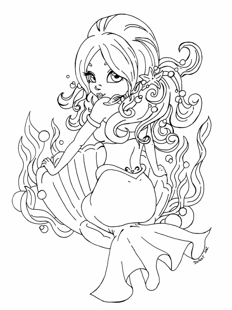 Mermaid Coloring Sheet Printable