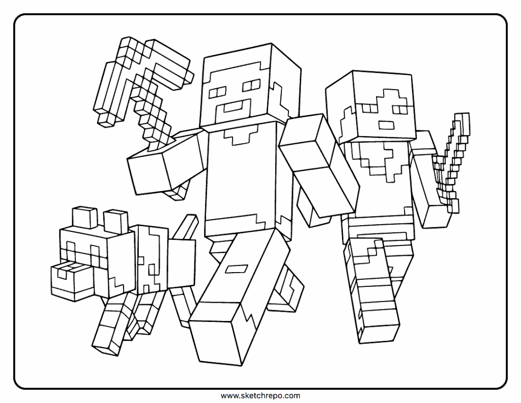 Minecraft Coloring Sheets Free Printable Infoupdate