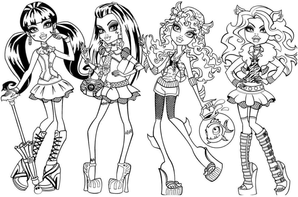 Monster High Coloring Pages Pdf Coloring Home
