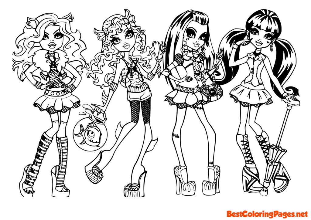 Monster High Printable Colouring Pages Free Printable Coloring Pages