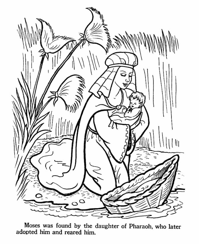 Moses Bible Story Coloring Page Free Printable Coloring Pages For Kids