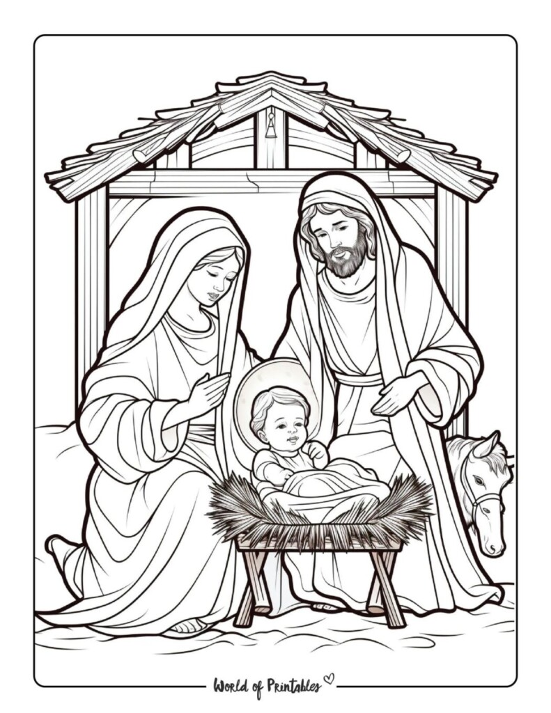Nativity Coloring Pages World Of Printables