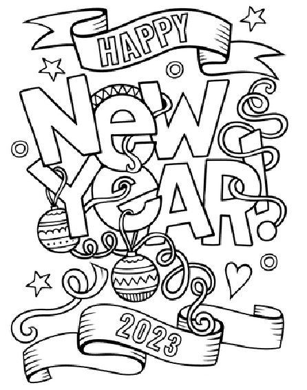 New Year Coloring Pages 10 Printable Sheets Simple To Draw Easy For 