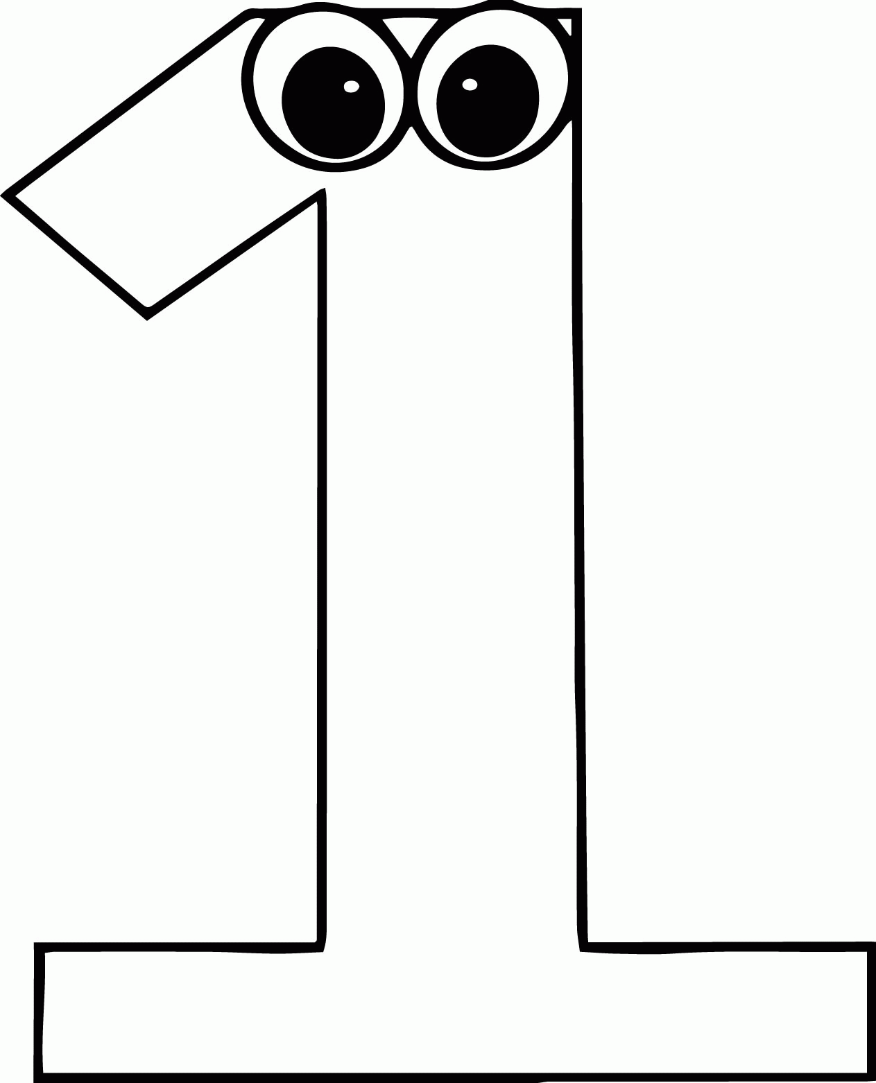 Number 1 Coloring Page Number Coloring Sheets Printables Number One Images