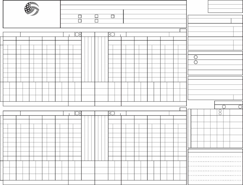 Official Volleyball Score Sheet USA Volleyball Edit Fill Sign Online 