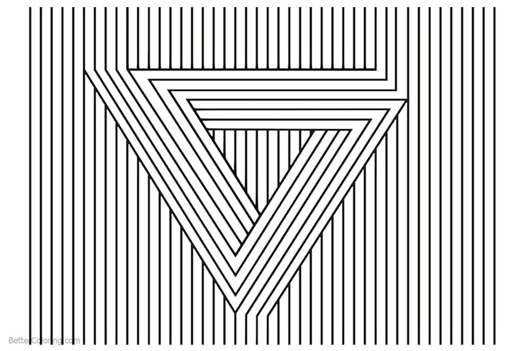 Optical Illusion Coloring Pages Visual Illusion Free Printable 