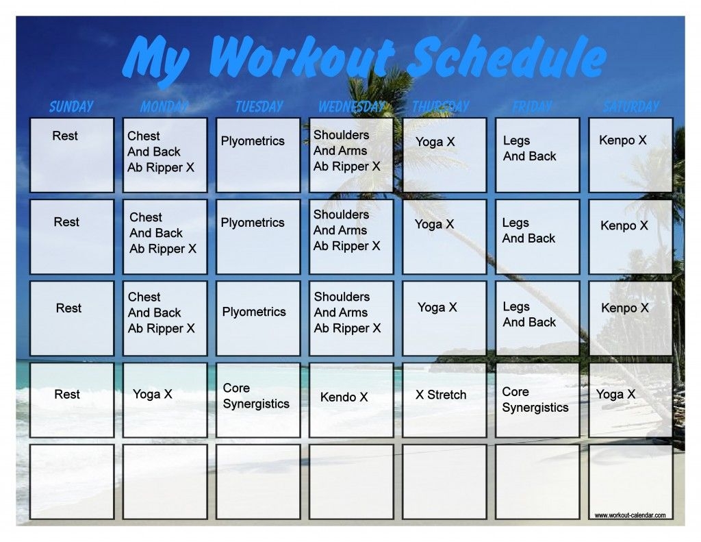 P90X Workout Printable Sheets Printable Word Searches