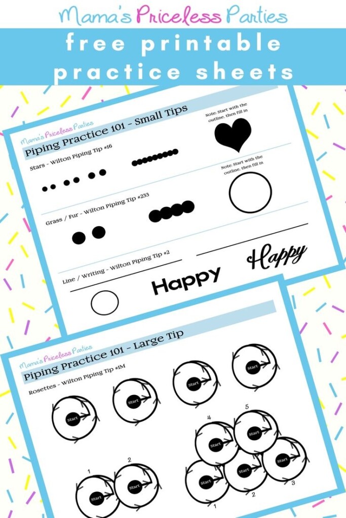 Piping Technique 101 Free Printable Practice Sheets Piping 