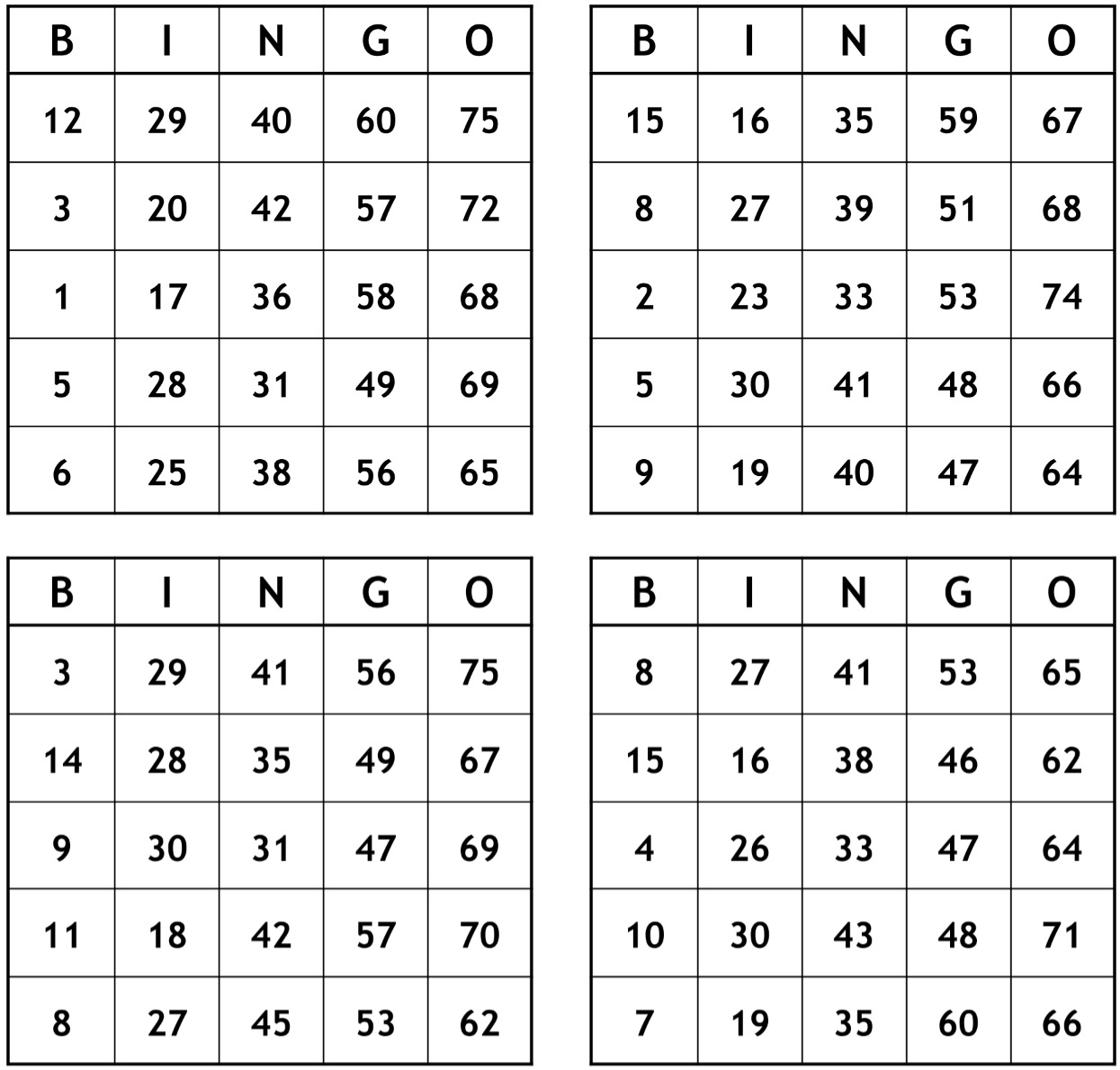Printable 1 90 Bingo Calling Sheet Printable JD