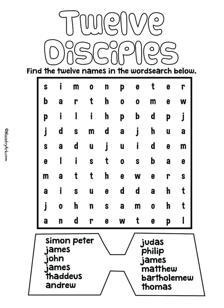 Printable 12 Disciples Activity Sheets