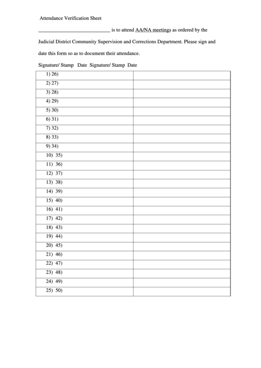 Printable Aa Sign In Sheet Printable Word Searches