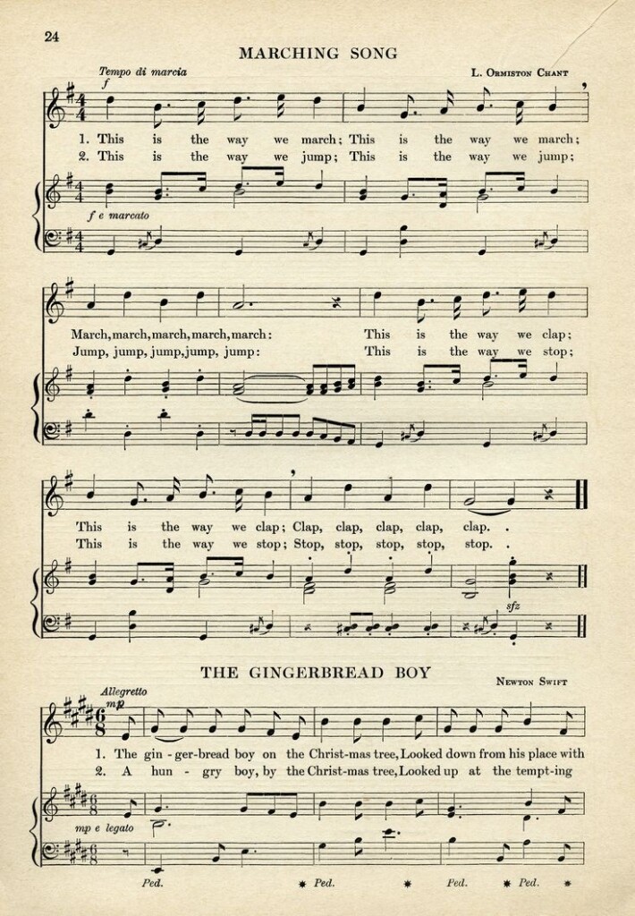 Printable Antique Sheet Music Printable Word Searches