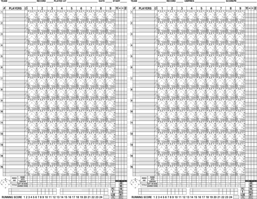 Printable Baseball Scorebook 80 Images In Collection Page 1 