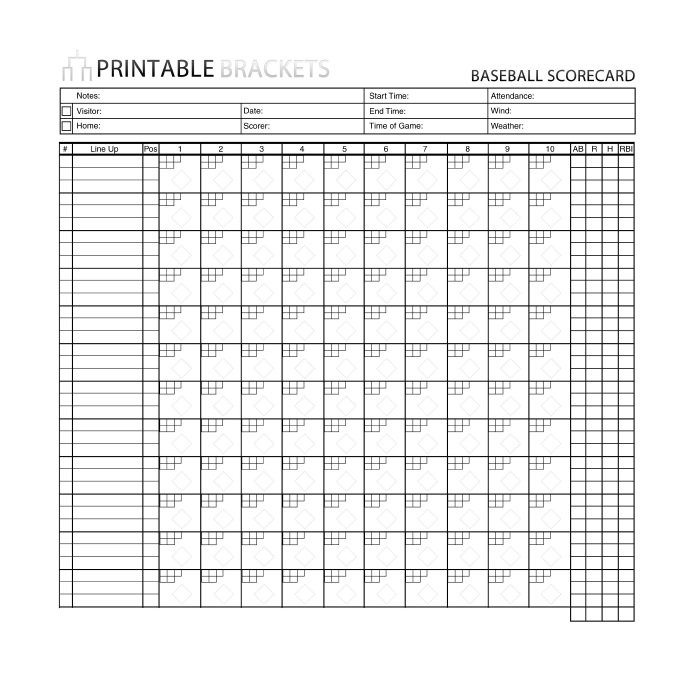 Printable Baseball Stat Sheet Template Business PSD Excel Word PDF
