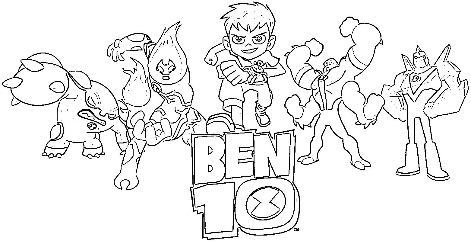 Printable Ben 10 Coloring Pages