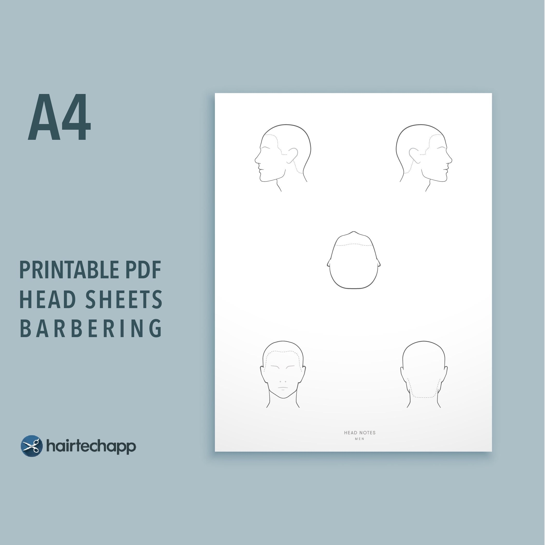Printable Blank Head Sheets For Hairdressing Free Printable