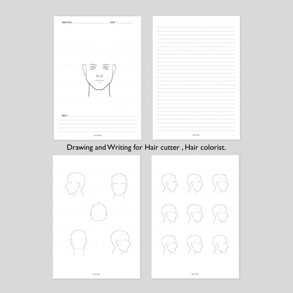 Printable Blank Head Sheets For Hairdressing Printable Templates 