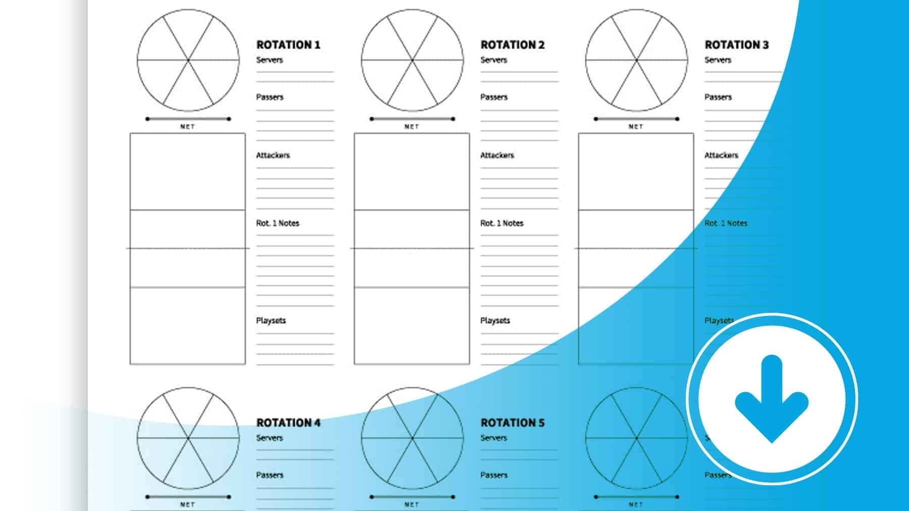 Printable Blank Volleyball Court Rotation Sheets Free Printable