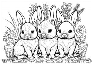 Printable Bunny Coloring Sheets