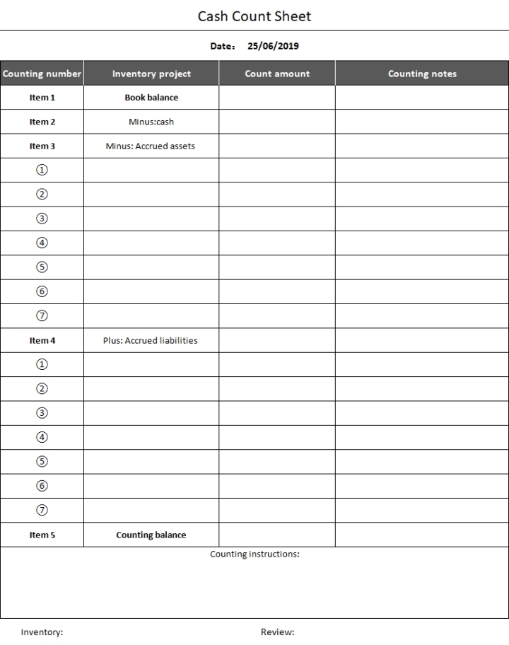 Printable Cash Count Sheet Excel Printable Forms Free Online