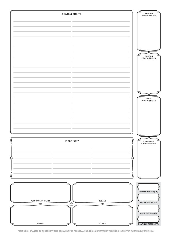 Printable Character Sheet 5e Prntbl concejomunicipaldechinu gov co