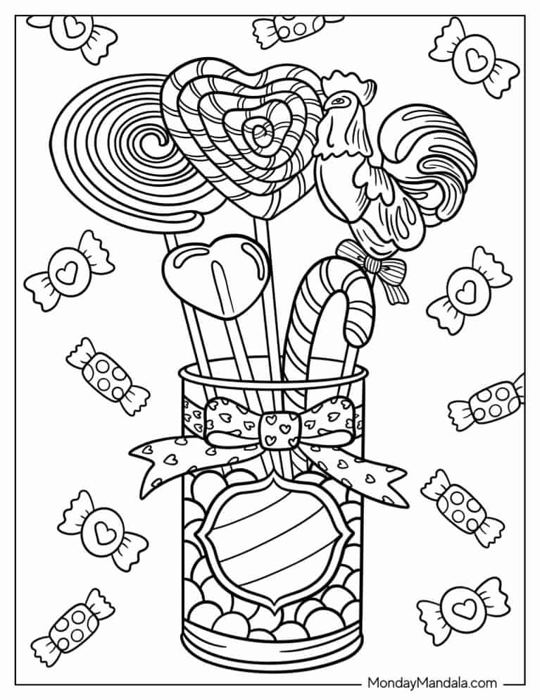 Printable Coloring Sheets Of Candy Shop Free Coloring Sheet 