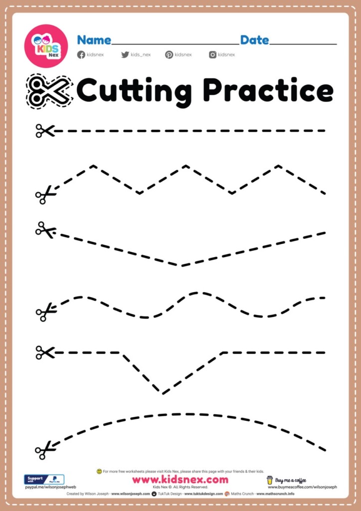 Printable Cutting Practice Sheets Printable And Enjoyable Learning
