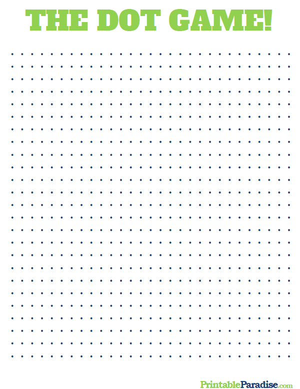 Printable Dot Game Sheets