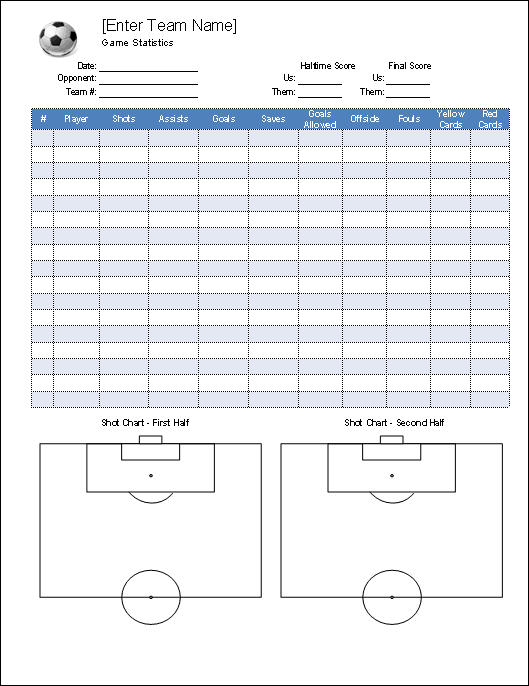 Printable Football Stat Sheet Printable Word Searches