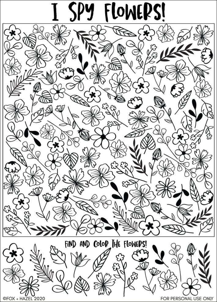 Printable I Spy Activity Sheets In Order To Access The Activity Sheet 