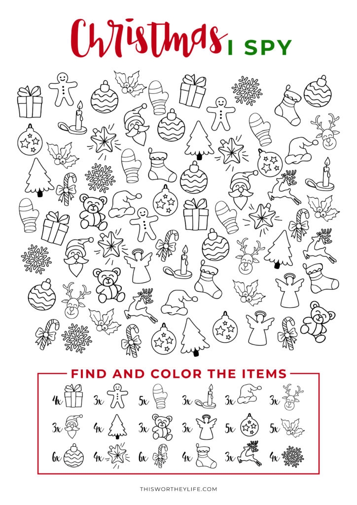 Printable I Spy Sheets