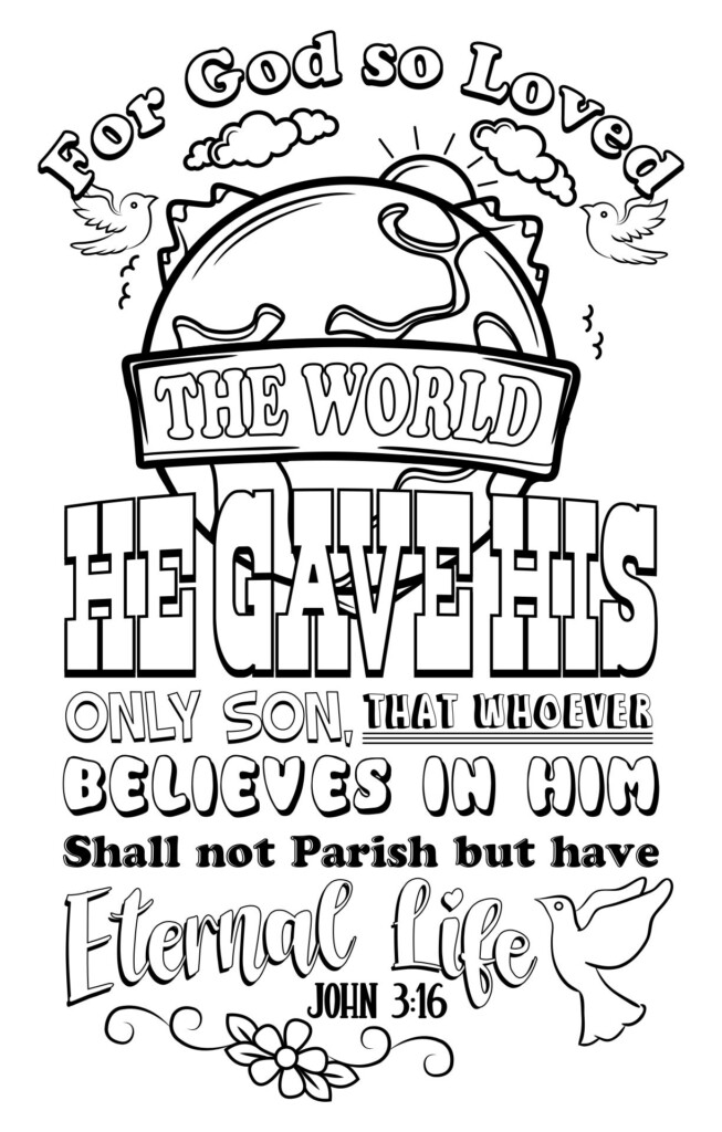 Printable John 3 16 Activity Sheet