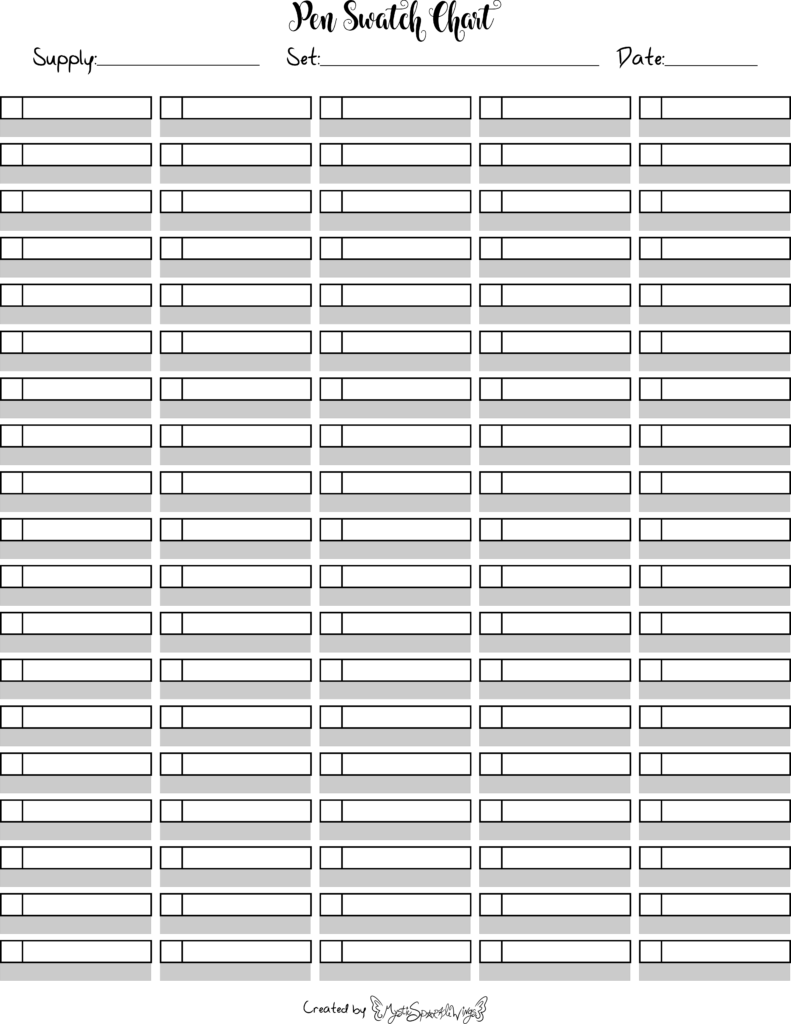 Printable Marker Swatch Template Printable Templates Online By Paul 