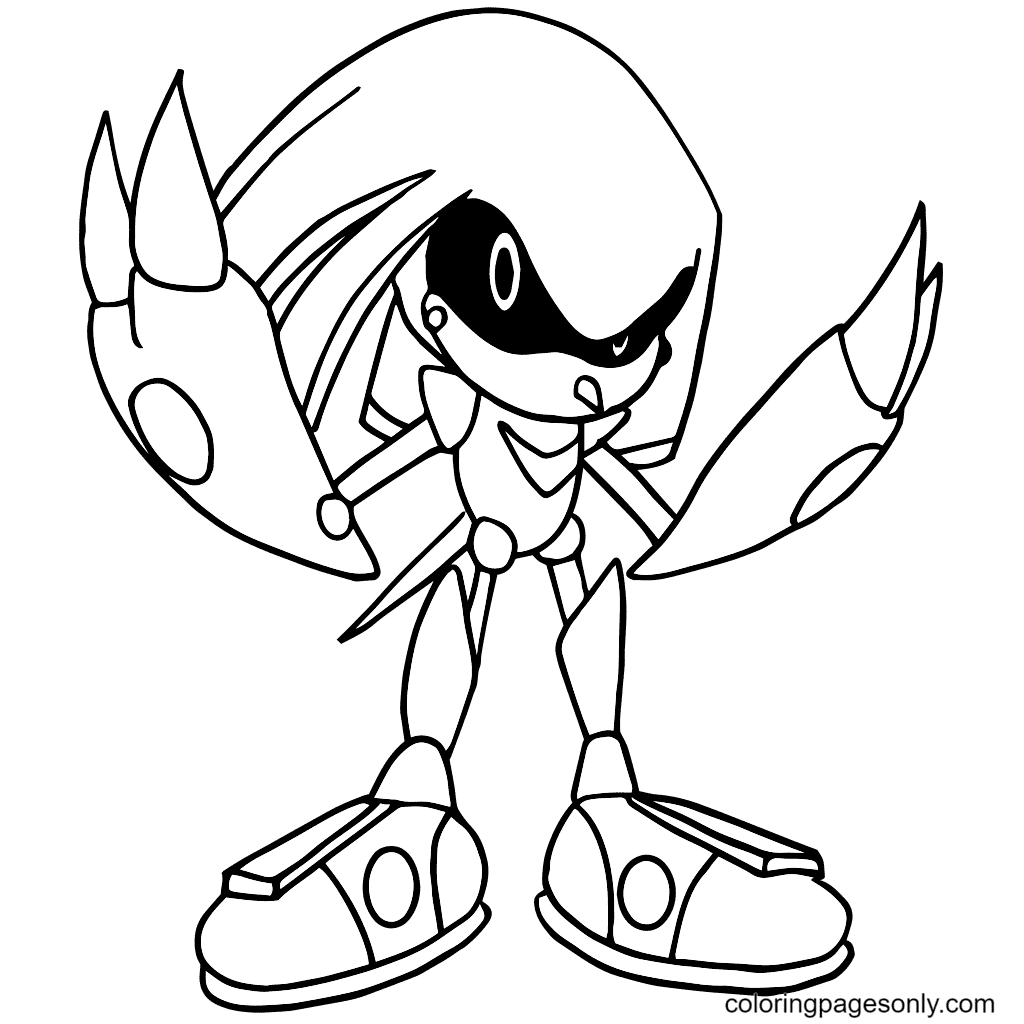 Printable Metal Sonic Coloring Pages SimplyColoringPages