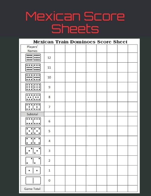 Printable Mexican Train Score Sheet