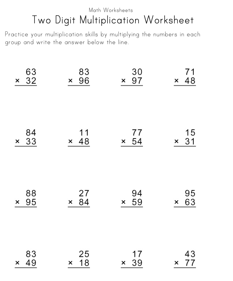Printable Multiplication Sheets Elcho Table