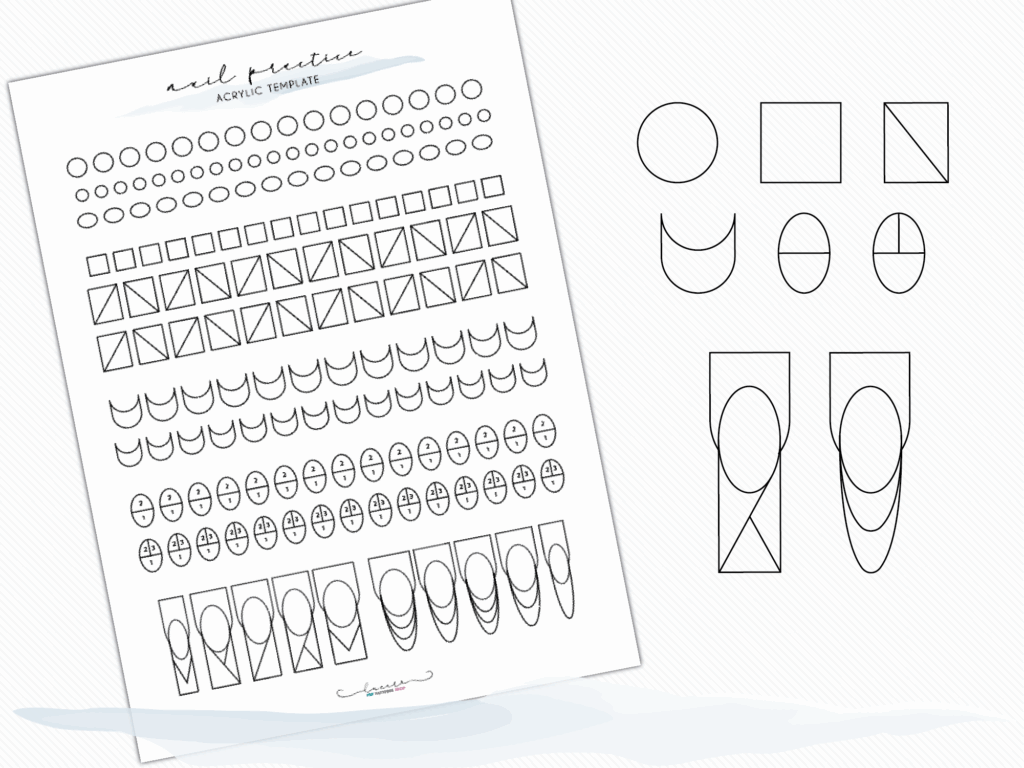 Printable Nail Art Practice Sheet Pdf Printable Word Searches