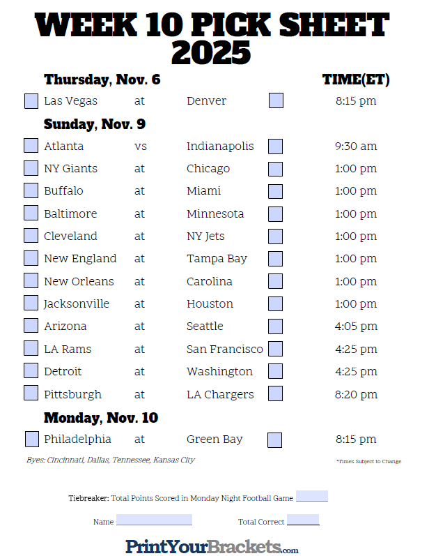 Printable Nfl Pick Em Master Sheets Printable Calendars AT A GLANCE