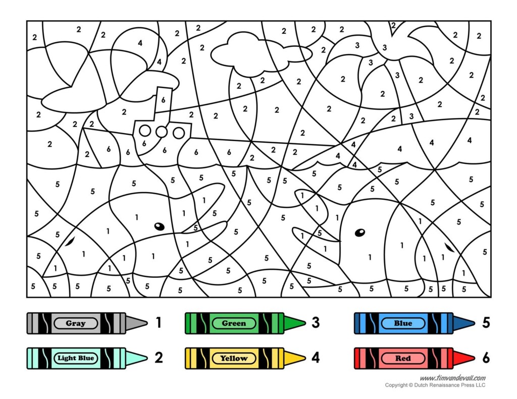Printable Number Coloring Sheets