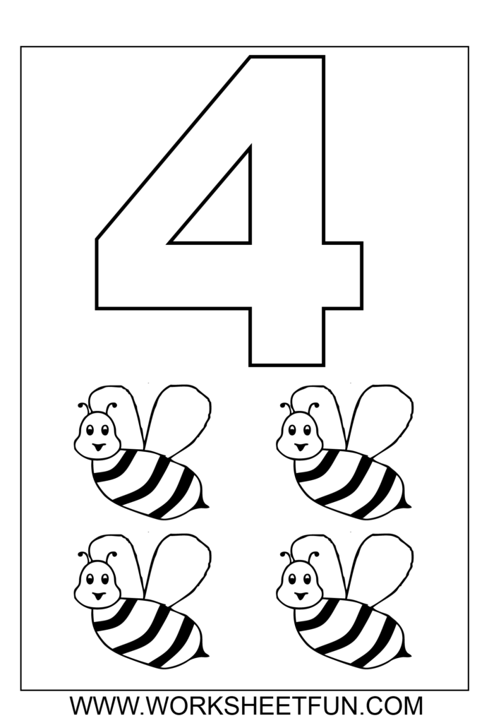 Printable Number Coloring Sheets