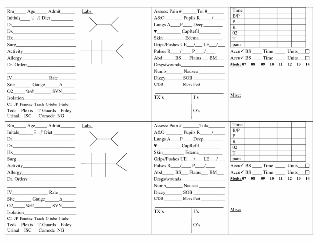 Printable Nurse Brain Sheet Printable Calendars AT A GLANCE