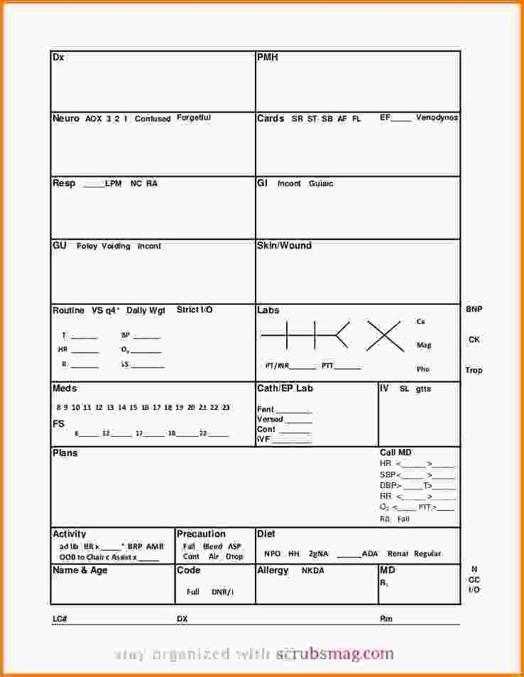 Printable Nurse Report Sheet Printable New Year Banners
