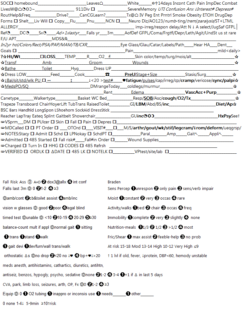Printable Oasis Assessment Cheat Sheet Printable Free Templates