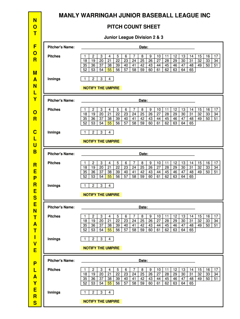Printable Pitch Count Sheet Printable Word Searches