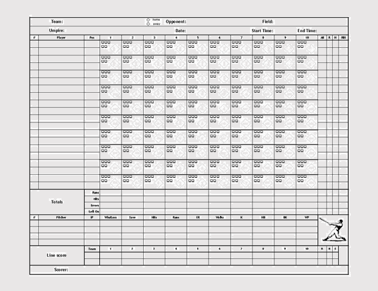 Printable Pitch Count Sheet Printable Word Searches