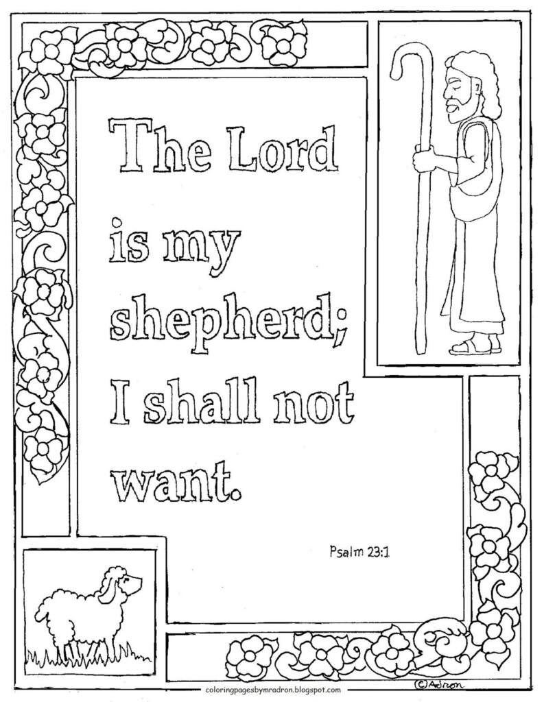 Printable Psalm 23 Activity Sheets
