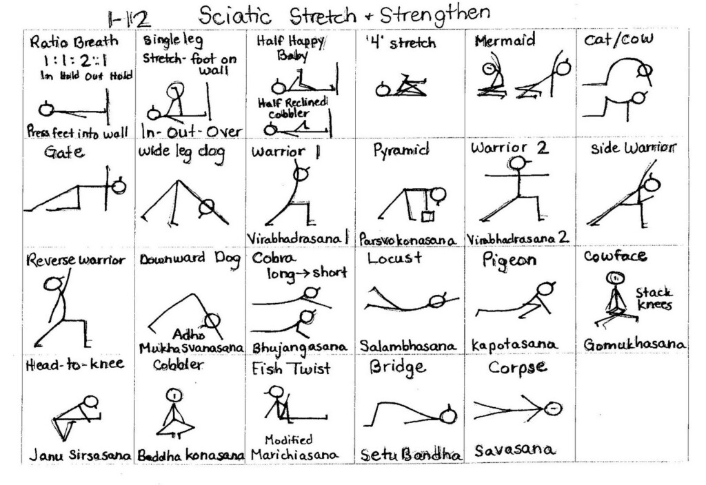 Printable Sciatica Exercise Sheet Pdf Printable Calendar