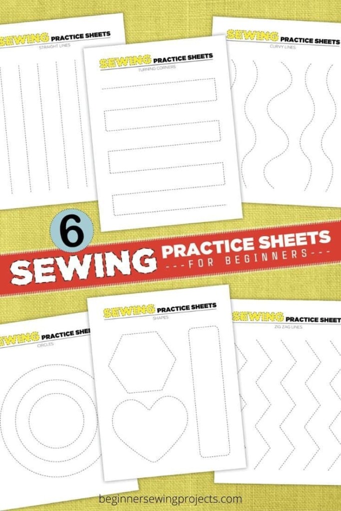 Printable Sewing Practice Sheets Beginner Sewing Projects